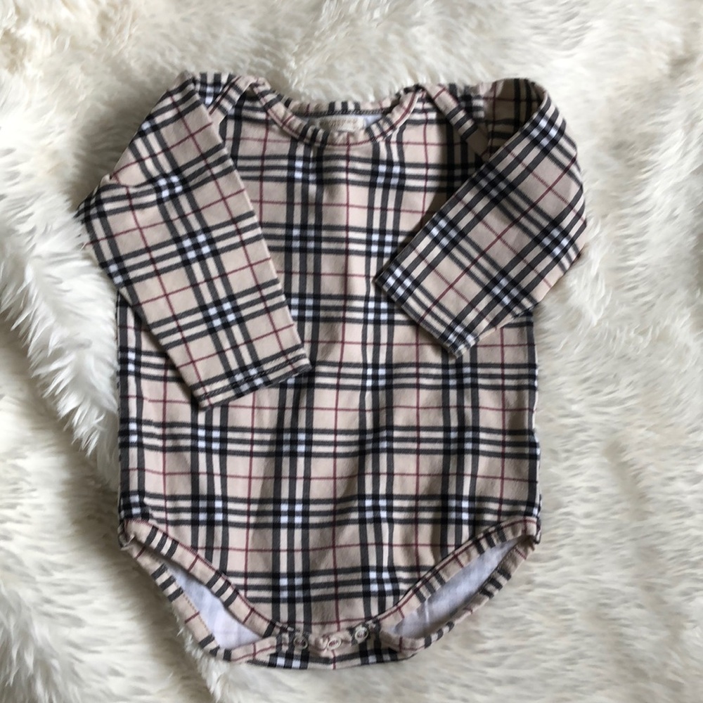 Burberry Baby Onesie 12-18 mo. Washed but never worn.